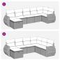 Preview: 7-tlg. Garten-Sofagarnitur mit Kissen Beige Poly Rattan