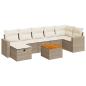 Preview: 8-tlg. Garten-Sofagarnitur mit Kissen Beige Poly Rattan