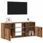 Preview: TV-Schrank mit LED-Leuchten Altholz-Optik 120x30x50 cm