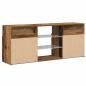 Preview: TV-Schrank mit LED-Leuchten Altholz-Optik 120x30x50 cm