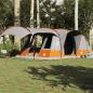 Preview: ARDEBO.de - Tunnelzelt 5 Personen Grau und Orange Wasserdicht