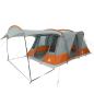 Preview: Tunnelzelt 5 Personen Grau und Orange Wasserdicht
