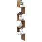 Preview: ARDEBO.de - Wand-Eckregal Altholz-Optik 20x20x127,5 cm Holzwerkstoff
