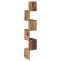 Preview: Wand-Eckregal Altholz-Optik 20x20x127,5 cm Holzwerkstoff