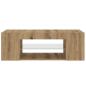 Preview: TV-Schrank mit LED-Leuchten Artisan-Eiche 90x39x30 cm