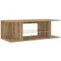 Preview: TV-Schrank mit LED-Leuchten Artisan-Eiche 90x39x30 cm