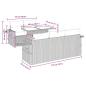Preview: 6-tlg. Garten-Sofagarnitur mit Kissen Hellgrau Poly Rattan