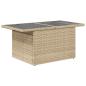 Preview: 9-tlg. Garten-Sofagarnitur mit Kissen Beige Poly Rattan