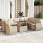 Preview: ARDEBO.de - 10-tlg. Garten-Sofagarnitur mit Kissen Beige Poly Rattan
