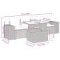 Preview: 5-tlg. Garten-Sofagarnitur mit Kissen Schwarz Poly Rattan