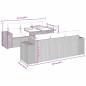 Preview: 7-tlg. Garten-Sofagarnitur mit Kissen Grau Poly Rattan