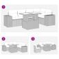 Preview: 6-tlg. Garten-Sofagarnitur mit Kissen Schwarz Poly Rattan