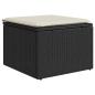 Preview: 9-tlg. Garten-Sofagarnitur mit Kissen Schwarz Poly Rattan