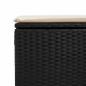 Preview: 9-tlg. Garten-Sofagarnitur mit Kissen Schwarz Poly Rattan