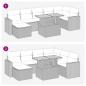 Preview: 8-tlg. Garten-Sofagarnitur mit Kissen Beige Poly Rattan