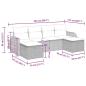 Preview: 6-tlg. Garten-Sofagarnitur mit Kissen Grau Poly Rattan