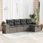 Preview: ARDEBO.de - 5-tlg. Garten-Sofagarnitur mit Kissen Grau Poly Rattan