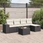 Preview: ARDEBO.de - 6-tlg. Garten-Sofagarnitur mit Kissen Schwarz Poly Rattan
