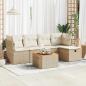 Preview: ARDEBO.de - 6-tlg. Garten-Sofagarnitur mit Kissen Beige Poly Rattan