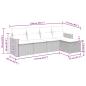Preview: 5-tlg. Garten-Sofagarnitur mit Kissen Schwarz Poly Rattan