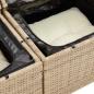 Preview: ARDEBO.de - 5-tlg. Garten-Sofagarnitur mit Kissen Beige Poly Rattan