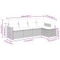 Preview: 5-tlg. Garten-Sofagarnitur mit Kissen Grau Poly Rattan