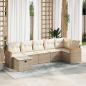 Preview: ARDEBO.de - 7-tlg. Garten-Sofagarnitur mit Kissen Beige Poly Rattan