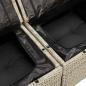 Preview: 6-tlg. Garten-Sofagarnitur mit Kissen Hellgrau Poly Rattan