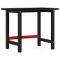Preview: Werkbank Dunkelbraun 100x60x81,5 cm Massivholz Eiche