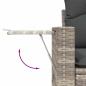 Preview: 7-tlg. Garten-Sofagarnitur mit Kissen Hellgrau Poly Rattan