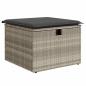 Preview: 9-tlg. Garten-Sofagarnitur mit Kissen Hellgrau Poly Rattan
