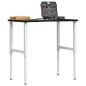 Preview: ARDEBO.de - Werkbank Dunkelbraun 100x60x(71,5-98) cm Massivholz Eiche