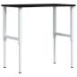 Preview: Werkbank Dunkelbraun 100x60x(71,5-98) cm Massivholz Eiche