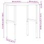 Preview: Werkbank Dunkelbraun 80x60x(71,5-98) cm Massivholz Eiche