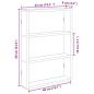 Preview: Wandregal Artisan-Eiche 43x9x60 cm Holzwerkstoff