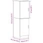 Preview: Küchenschrank Altholz-Optik 38x41,5x131,5 cm Holzwerkstoff