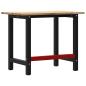 Preview: Werkbank 100x60x81,5 cm Massivholz Eiche