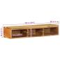 Preview: TV-Wandschrank 100x30x19 cm Massivholz Akazie
