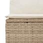 Preview: 7-tlg. Garten-Sofagarnitur mit Kissen Beige Poly Rattan Akazie
