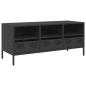 Preview: TV-Schrank Schwarz 101,5x39x43,5 cm Kaltgewalzter Stahl