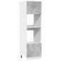 Preview: Mikrowellenumbauschrank Betongrau 60x57x207 cm Holzwerkstoff
