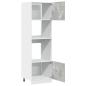 Preview: Mikrowellenumbauschrank Betongrau 60x57x207 cm Holzwerkstoff