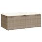 Preview: 2-tlg. Garten-Sofagarnitur mit Kissen Beige Poly Rattan Akazie