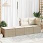 Preview: 2-tlg. Garten-Sofagarnitur mit Kissen Beige Poly Rattan Akazie