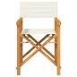 Preview: Regiestuhl Klappbar Creme Massivholz Teak