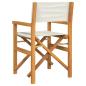 Preview: Regiestuhl Klappbar Creme Massivholz Teak