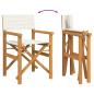 Preview: Regiestuhl Klappbar Creme Massivholz Teak