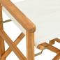 Preview: Regiestuhl Klappbar Creme Massivholz Teak