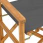Preview: Regiestühle 2 Stk. Klappbar Grau Massivholz Teak
