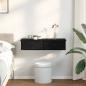 Preview: Wandregal mit Schubladen Schwarz 80x31x17 cm Holzwerkstoff